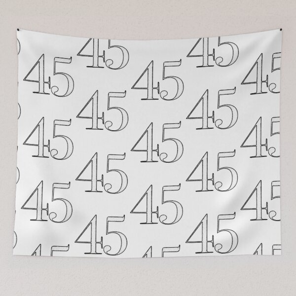 Item preview, Dotart/Dotwork illustration of Number 45 designed and sold by MagnetitaBySil.