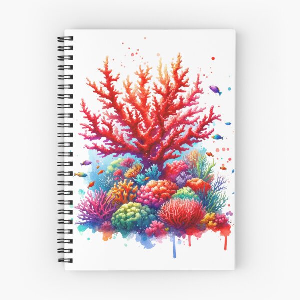 Item preview, Virbant Coral Reef with Marine Life Watercolor Style designed and sold by InsanseCreation.
