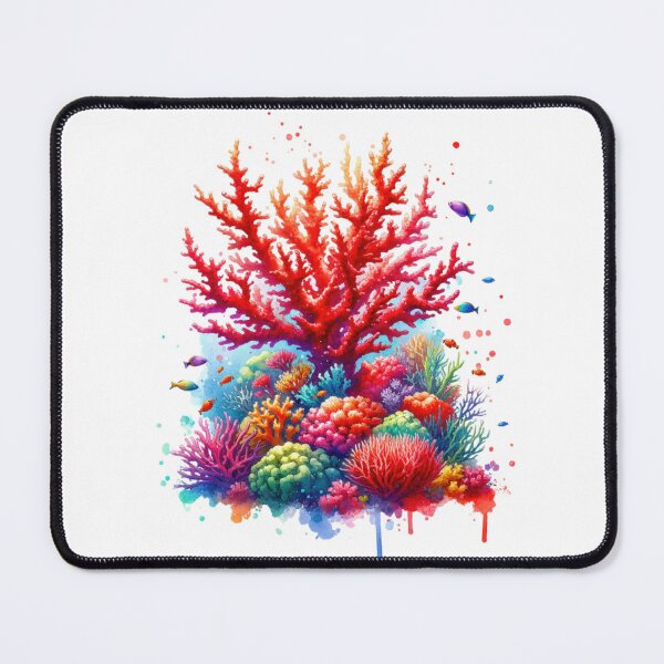 Item preview, Virbant Coral Reef with Marine Life Watercolor Style designed and sold by InsanseCreation.