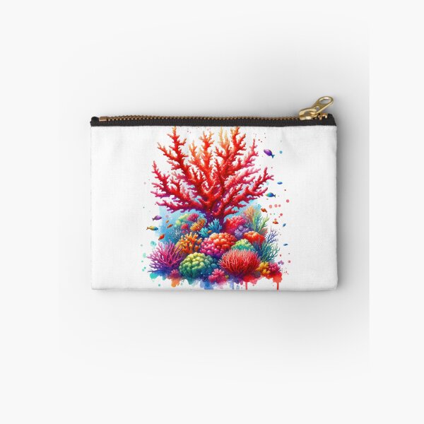 Item preview, Virbant Coral Reef with Marine Life Watercolor Style designed and sold by InsanseCreation.