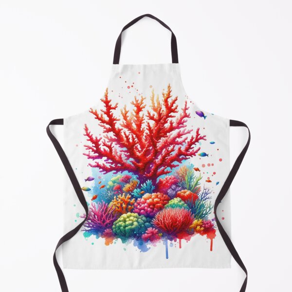 Item preview, Virbant Coral Reef with Marine Life Watercolor Style designed and sold by InsanseCreation.
