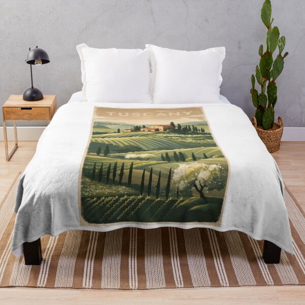 Item preview, Vintage Tuscany Italy Travel Poster - Retro Minimal Landscape Art designed and sold by pod24.