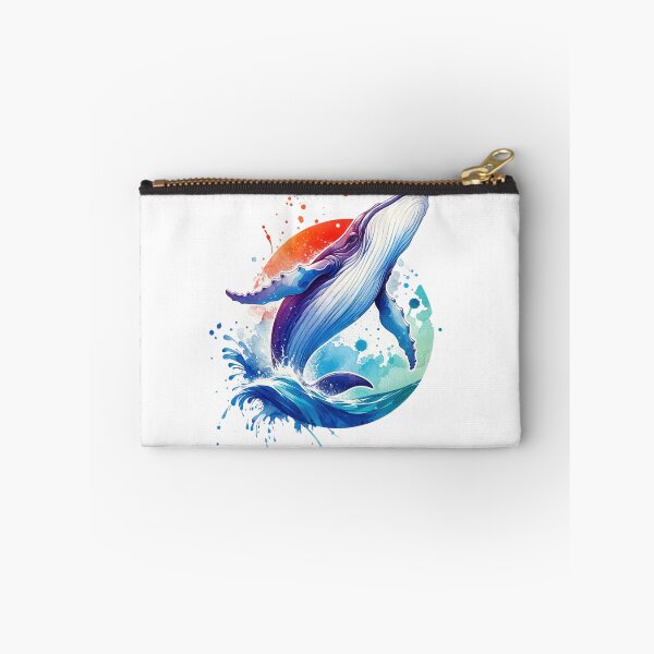 Item preview, Graceful Whale Breacing the Water Watercolor Style designed and sold by InsanseCreation.