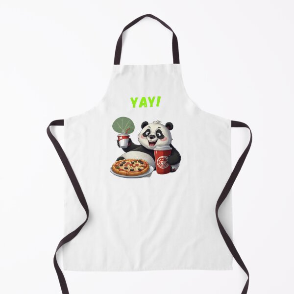 Artikelvorschau, Ein Panda mit Pizza und Kaffee entworfen und verkauft von Zha-Zha Designs.