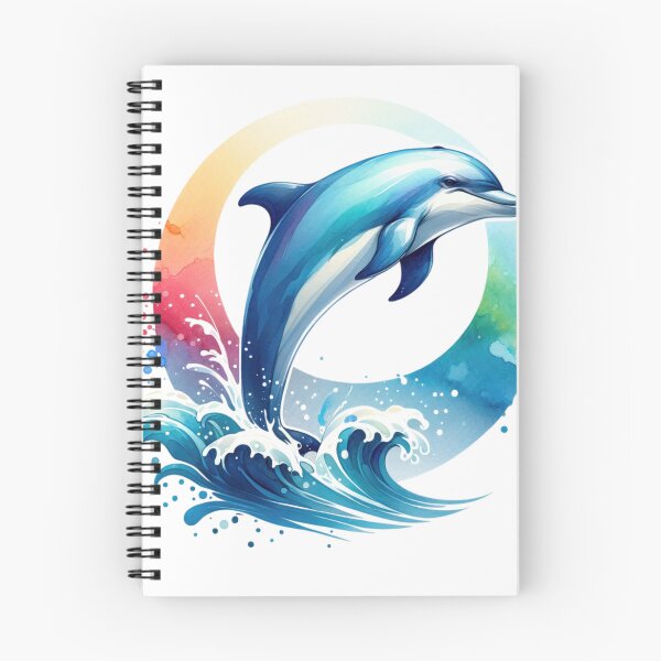 Item preview, Leaping Dolphin Ocean Watercolor Style designed and sold by InsanseCreation.