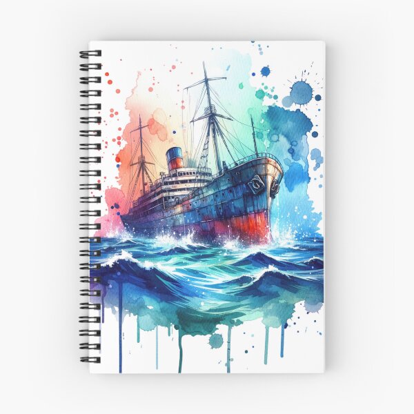 Item preview, Massive Ship on the Ocean Watercolor Style designed and sold by InsanseCreation.