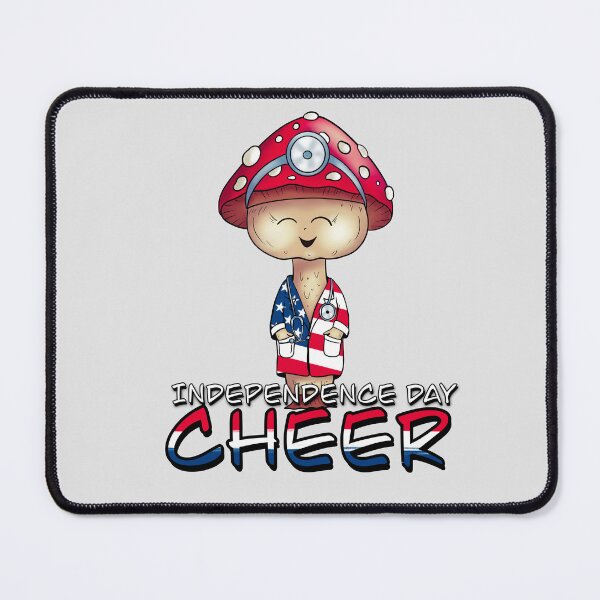 Item preview, Independence Day Cheer Patriotic Dr. Mushroom designed and sold by RysowankaZS.