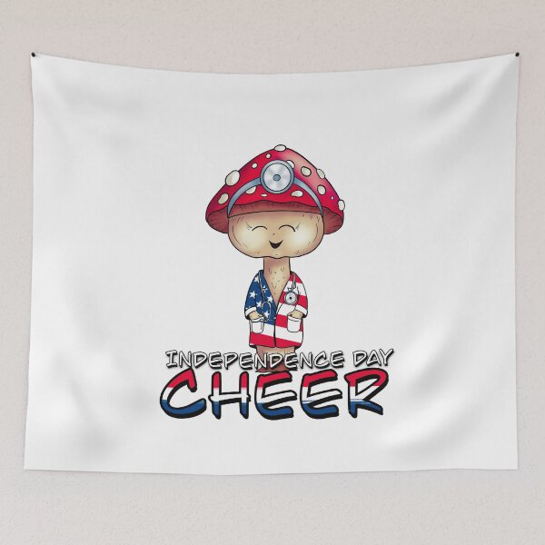 Item preview, Independence Day Cheer Patriotic Dr. Mushroom designed and sold by RysowankaZS.
