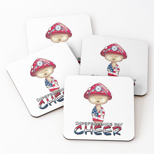 Item preview, Independence Day Cheer Patriotic Dr. Mushroom designed and sold by RysowankaZS.