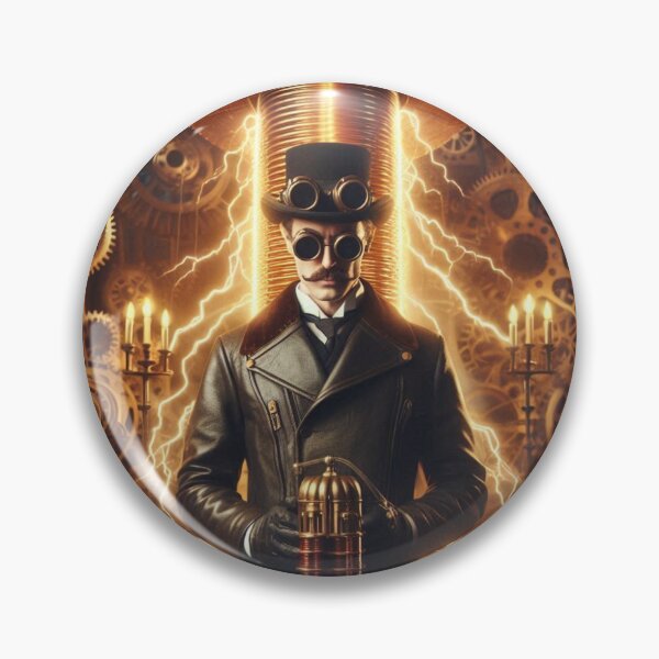 Item preview, Steampunk nikola tesla designed and sold by sevenmountains.