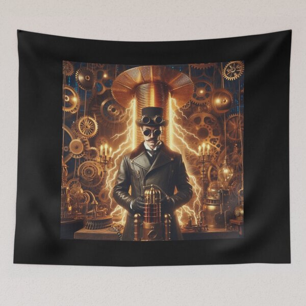 Item preview, Steampunk nikola tesla designed and sold by sevenmountains.