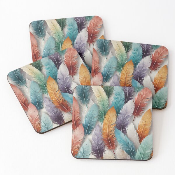 Item preview, Beautiful multi coloured feathers . designed and sold by FocusedArt.