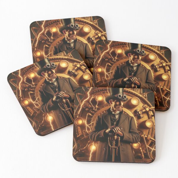 Item preview, Steampunk nikola tesla designed and sold by sevenmountains.
