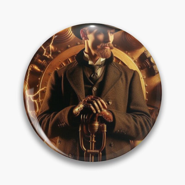 Item preview, Steampunk nikola tesla designed and sold by sevenmountains.