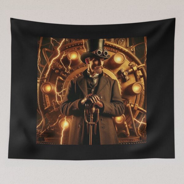 Item preview, Steampunk nikola tesla designed and sold by sevenmountains.