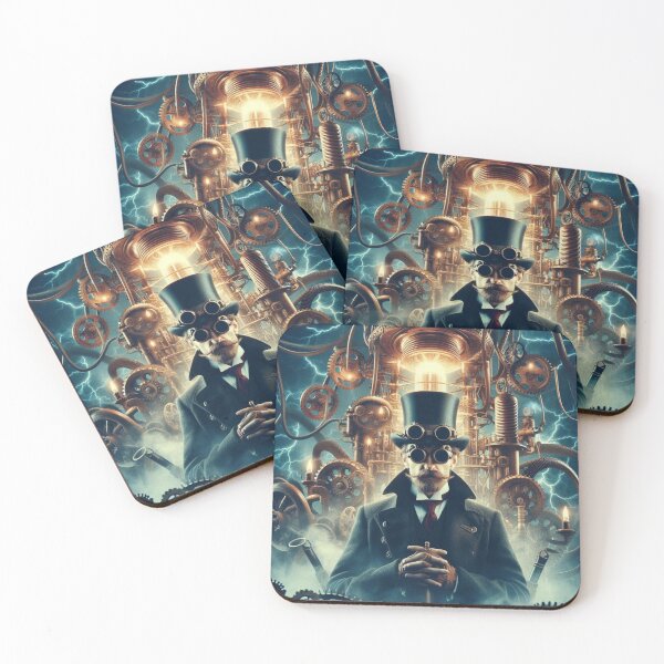 Item preview, Steampunk nikola tesla designed and sold by sevenmountains.