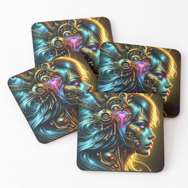 Item preview, Cyber Steampunk Oil Slick Woman designed and sold by Paradocksick.