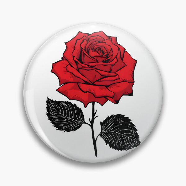 Item preview, Red Rose Black Stem Black Leaves designed and sold by ILOVEART247.