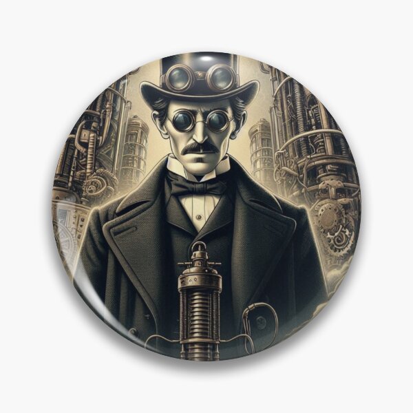 Item preview, Steampunk nikola tesla designed and sold by sevenmountains.