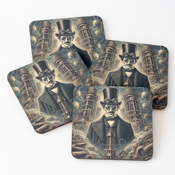 Item preview, Steampunk nikola tesla designed and sold by sevenmountains.