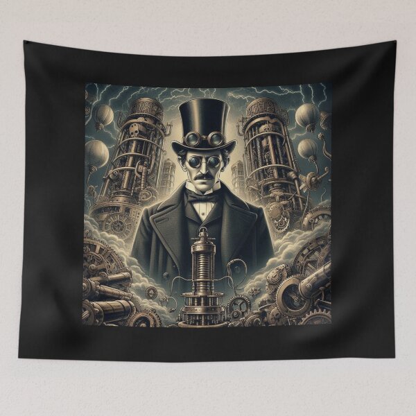 Item preview, Steampunk nikola tesla designed and sold by sevenmountains.