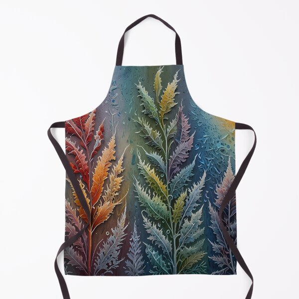 Item preview, Hermosas hojas de plantas con plumas de cristal de hielo multicolor. designed and sold by FocusedArt.