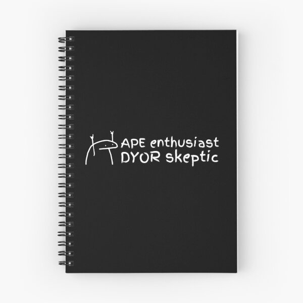 Item preview, APE enthusiast, DYOR Skeptic | Crypto funny meme designed and sold by Mobius Spot Collective.