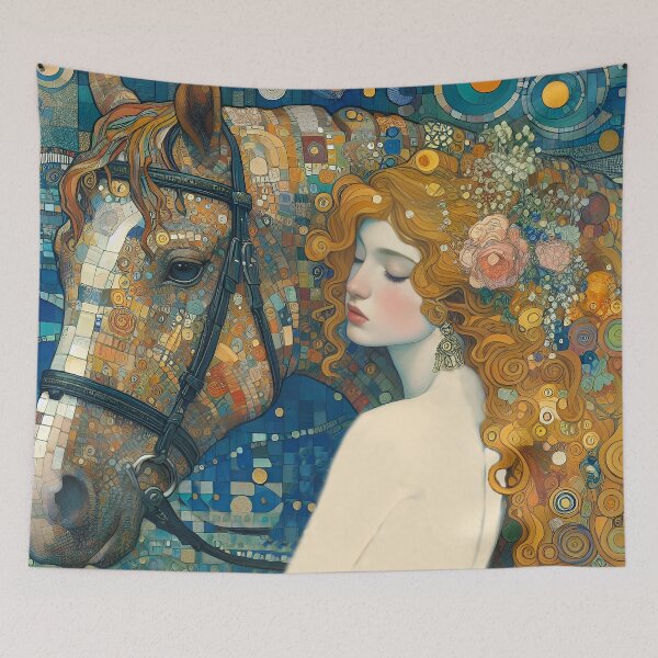 Item preview, The theme of a girl with a horse  designed and sold by aleksandr13.