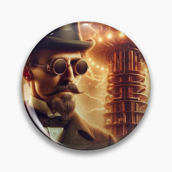 Item preview, Steampunk nikola tesla designed and sold by sevenmountains.