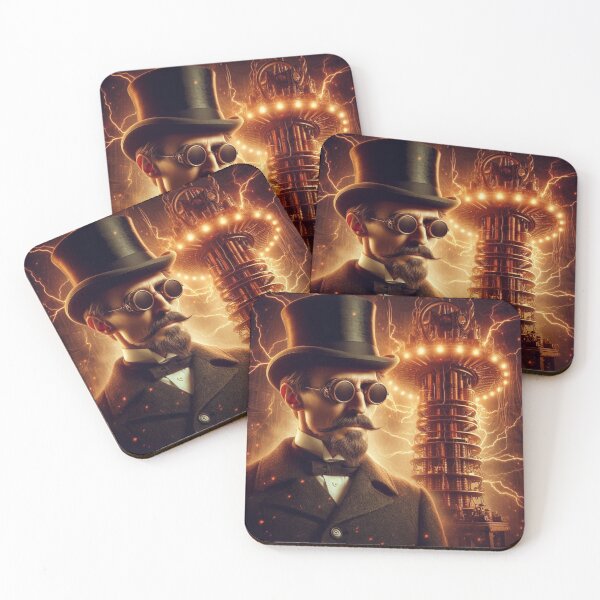 Item preview, Steampunk nikola tesla designed and sold by sevenmountains.