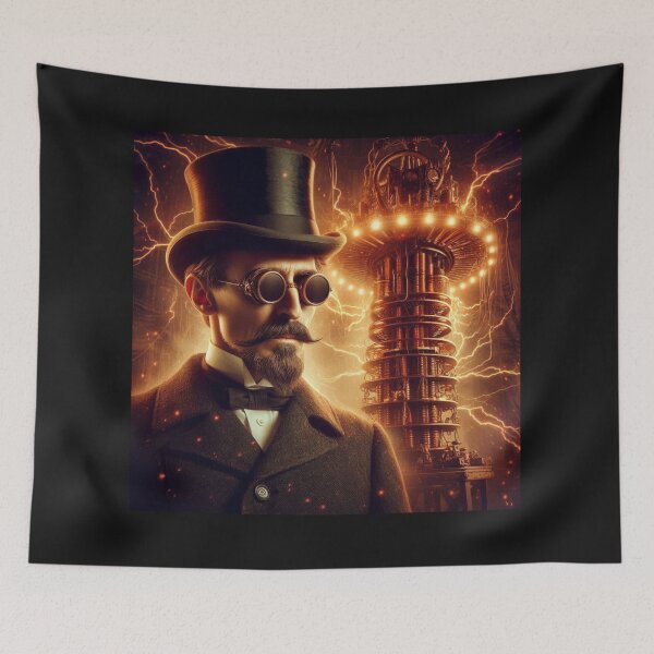 Item preview, Steampunk nikola tesla designed and sold by sevenmountains.