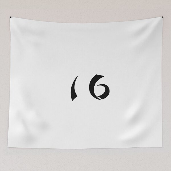 Item preview, 16, sixteen, black, shangai designed and sold by Numbers-Art.