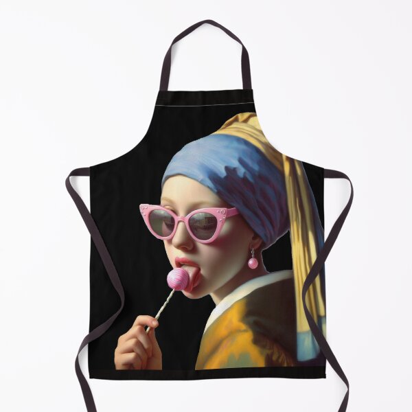 Item preview, Girl with Pearl Earring and Lollipop Vermeer art parody designed and sold by ArtUnova.