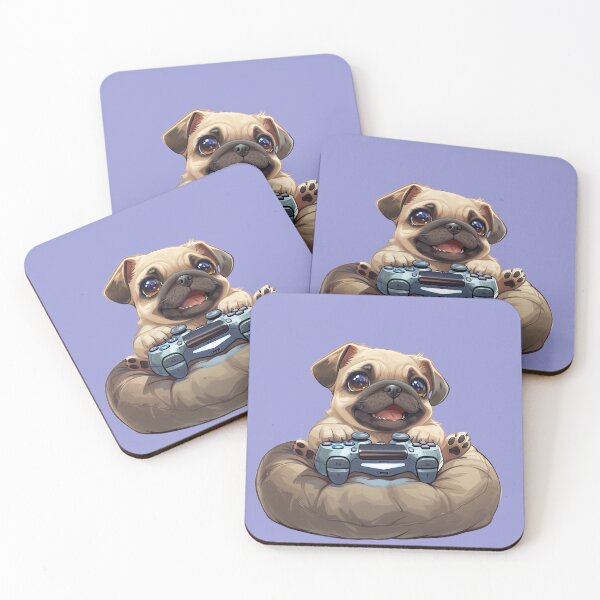 Item preview, Pug Playing PlayStation designed and sold by GiftsofAsili.