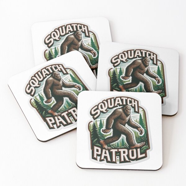 Item preview, Squatch Patrol, Sasquatch hiking in the woods designed and sold by BrinaandPops.