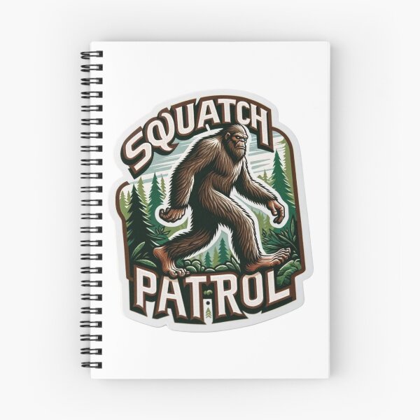 Item preview, Squatch Patrol, Sasquatch hiking in the woods designed and sold by BrinaandPops.