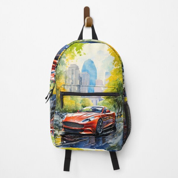 Item preview, Watercolor Orange Aston Martin DB9 In New York City designed and sold by RevUpDesign.