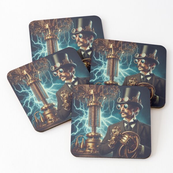 Item preview, Steampunk nikola tesla designed and sold by sevenmountains.