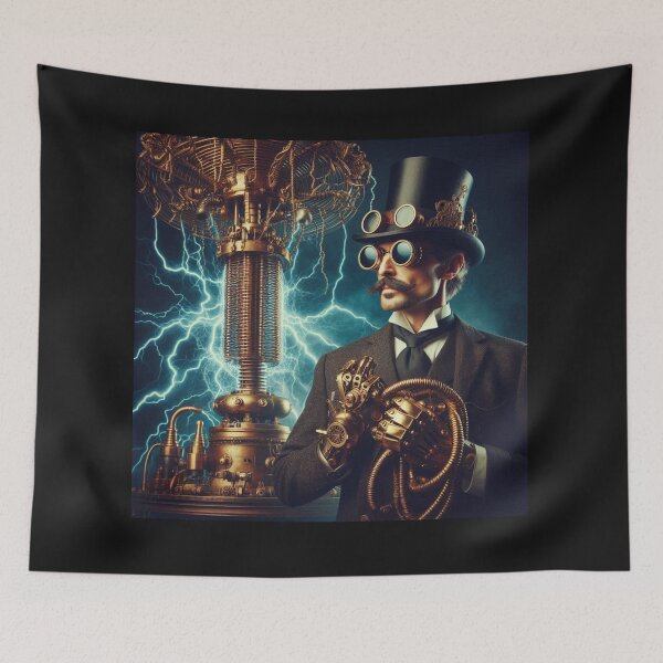 Item preview, Steampunk nikola tesla designed and sold by sevenmountains.