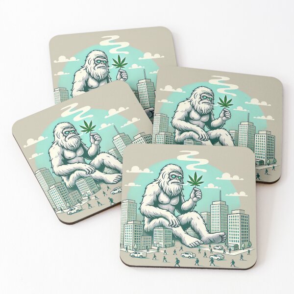 Item preview, Chill Yeti in the City - Cannabis Giant Cartoon Art designed and sold by EsoKafi Design.