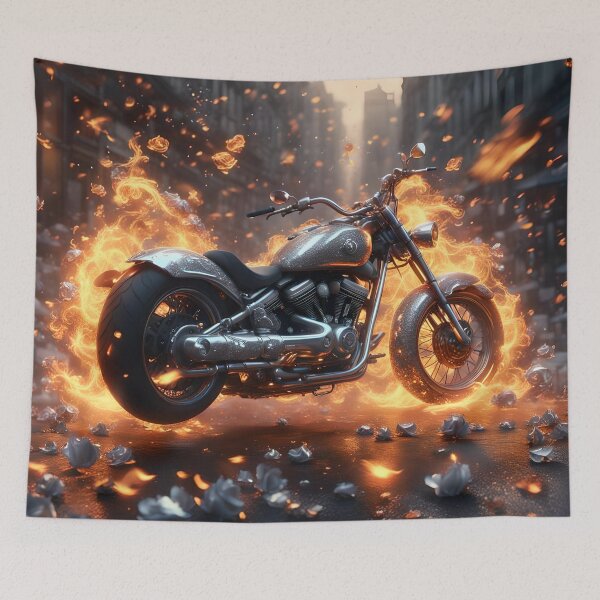 Item preview, Motorcycle in fire designed and sold by Marcu Ioachim.