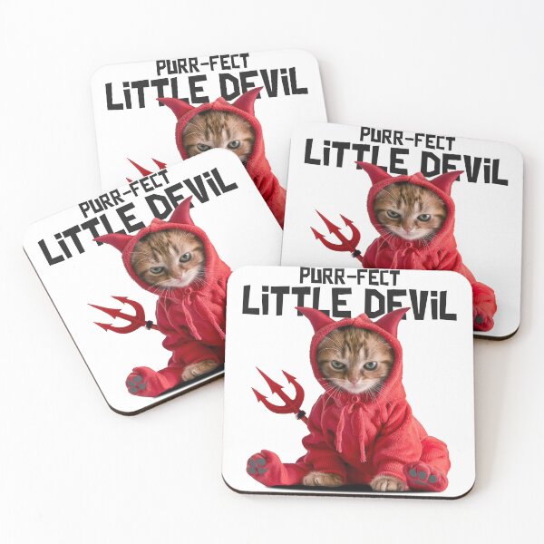Aperçu de l'œuvre T-shirt chat mignon petit diable ronronnant créée et vendue par printperfect24.