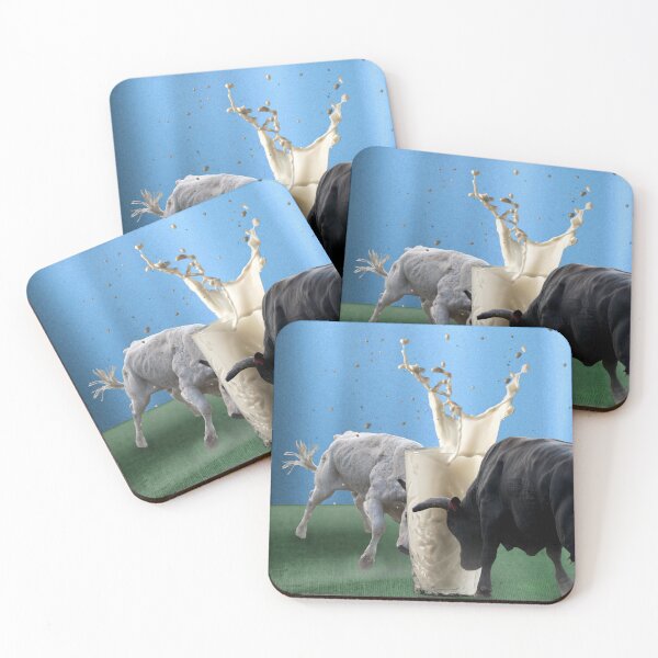 Item preview, Milkshake Bulls Surreal Art Spilled Milk designed and sold by GollyWillikers.