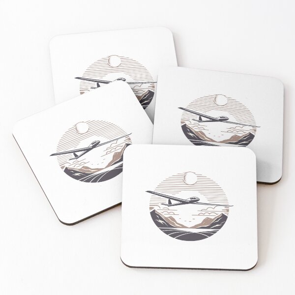 Item preview, Glider Pilot Sailplane Biplane aerial floating soaring designed and sold by These_Prints.