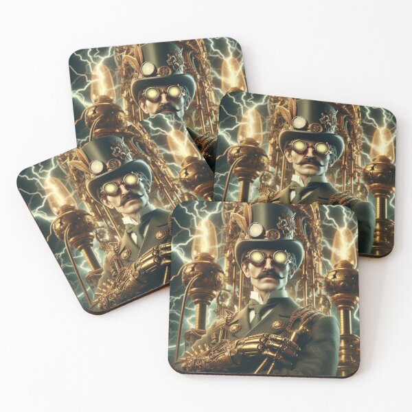 Item preview, Steampunk nikola tesla designed and sold by sevenmountains.