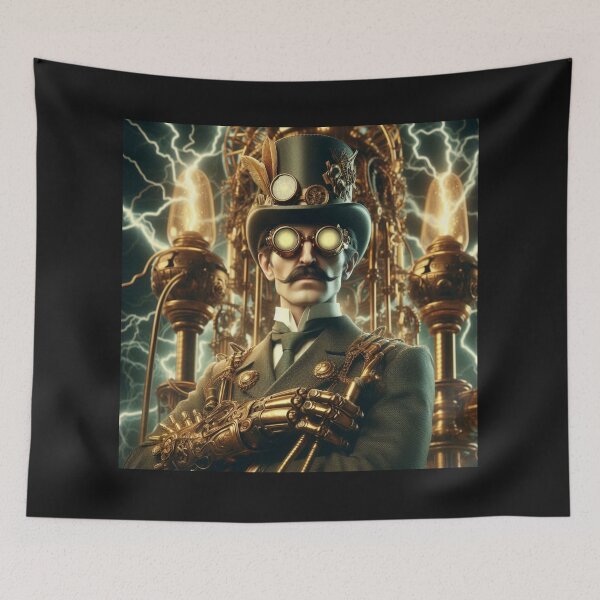 Item preview, Steampunk nikola tesla designed and sold by sevenmountains.