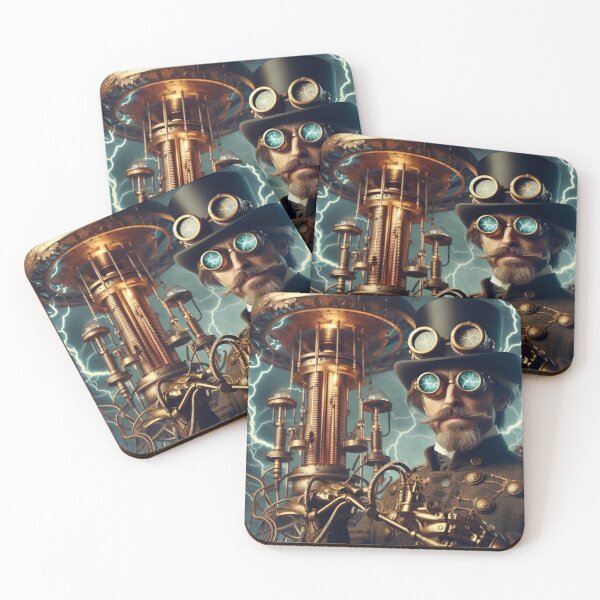 Item preview, Steampunk nikola tesla designed and sold by sevenmountains.