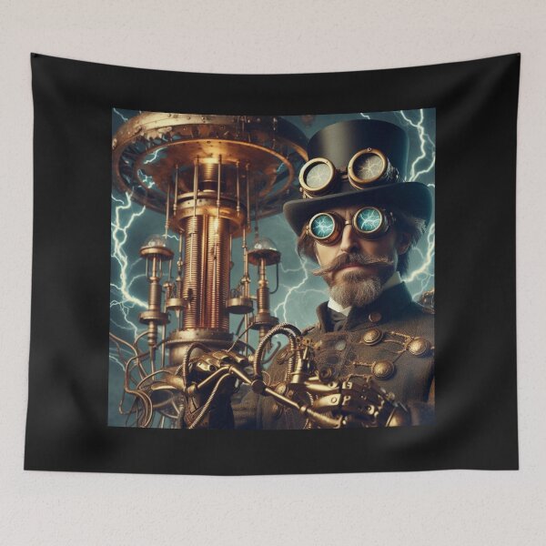 Item preview, Steampunk nikola tesla designed and sold by sevenmountains.