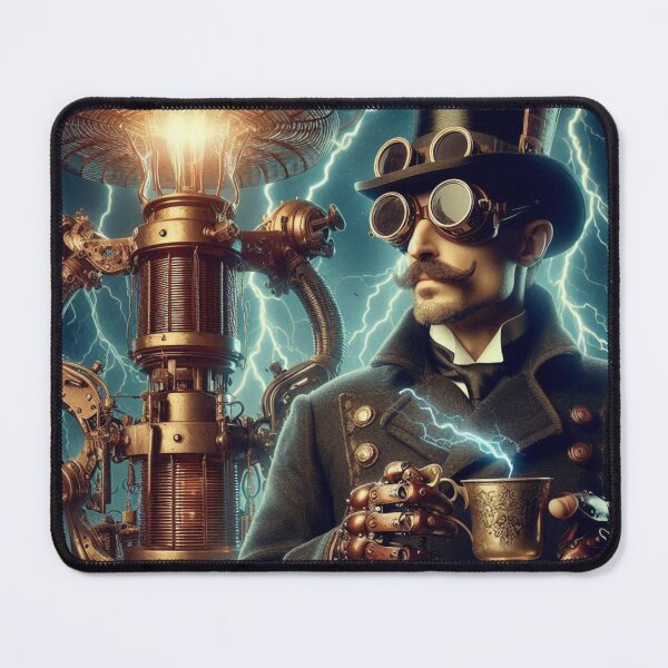 Item preview, Steampunk nikola tesla designed and sold by sevenmountains.