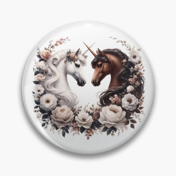 Item preview, Flower unicorn couple designed and sold by pencil-art98.